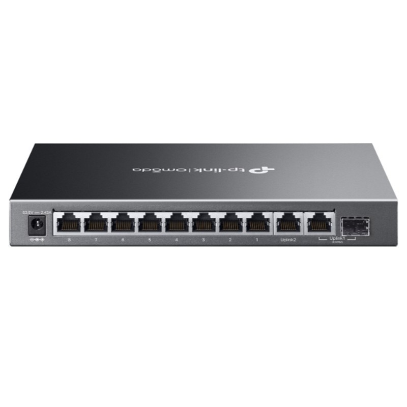 TP-Lınk Omada Es210gmp 10 Port Gıgabıt + 8-Port Poe+ Yönetilebilir 123W Poe Metal Kasa Swıtch