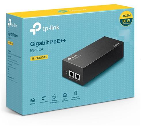 TP-Lınk Omada TL-Poe170s 48Volt 60Watt Gıgabıt Port Poe Adaptör