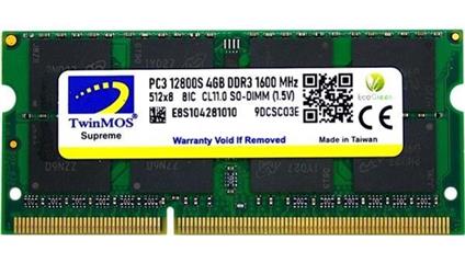 4 GB Ddr3 1600Mhz Twınmos 1.5 NB Mdd34gb1600n