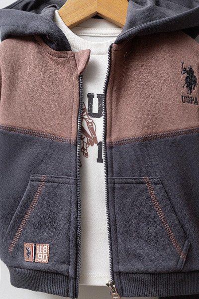 U.S. Polo Assn 3'Lü Takım Usb2561 Füme
