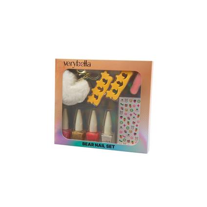 Vrb61000 Very Bella - Bear Tırnak Seti (4 Farklı Renk Oje+Sticker+Törpü+Anahtar)