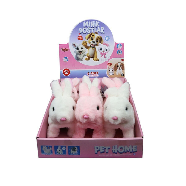 Vrd10643 Peluş Evcil Tavşan (Sesli VE(Belirtilen Fiyat, Tekli Satış İçin Adet Fiyatıdır.)