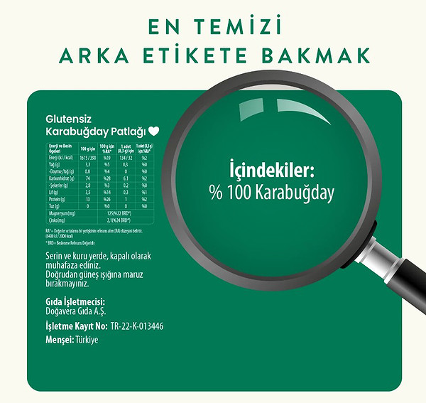 Wefood Karabuğday Patlağı 100 Gr
