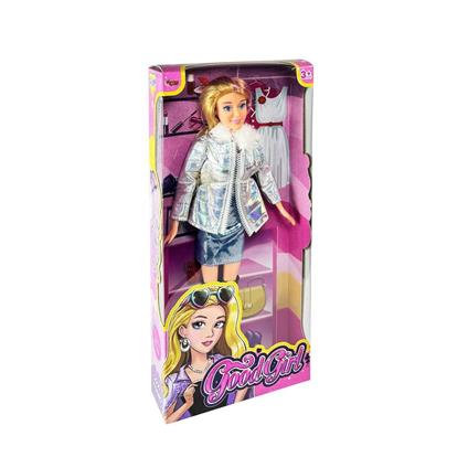 WG-66770 Parlak Elbiseli Ceketli Bebek 29 Cm -Vardem