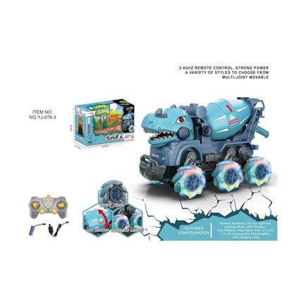 YJ-078-3 1:14 Uzaktan Kumandalı Full Fonksiyon 2.4G Dinozor Beton Mikseri -Vardem