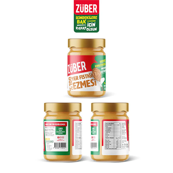 Züber %100 Yer Fıstığı Ezmesi 315 Gr