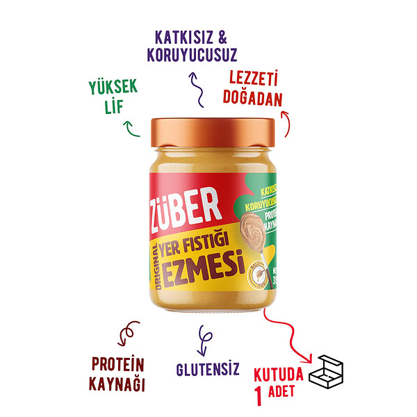 Züber %100 Yer Fıstığı Ezmesi Original 315 Gr