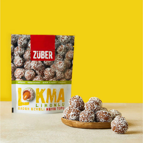 Züber Lokma Meyve Topu 96 Gr Limonlu Badem Ezmeli