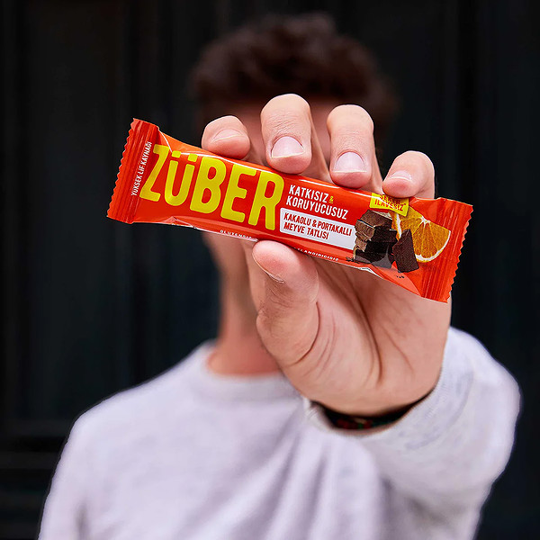 Züber Meyve Barı 40 Gr Kakaolu Ve Portakallı
