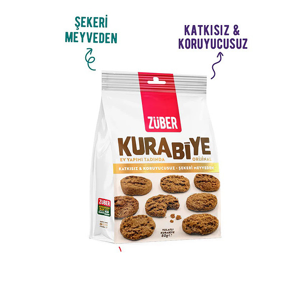 Züber Orijinal Yulaflı Kurabiye 80 Gr Yulaflı